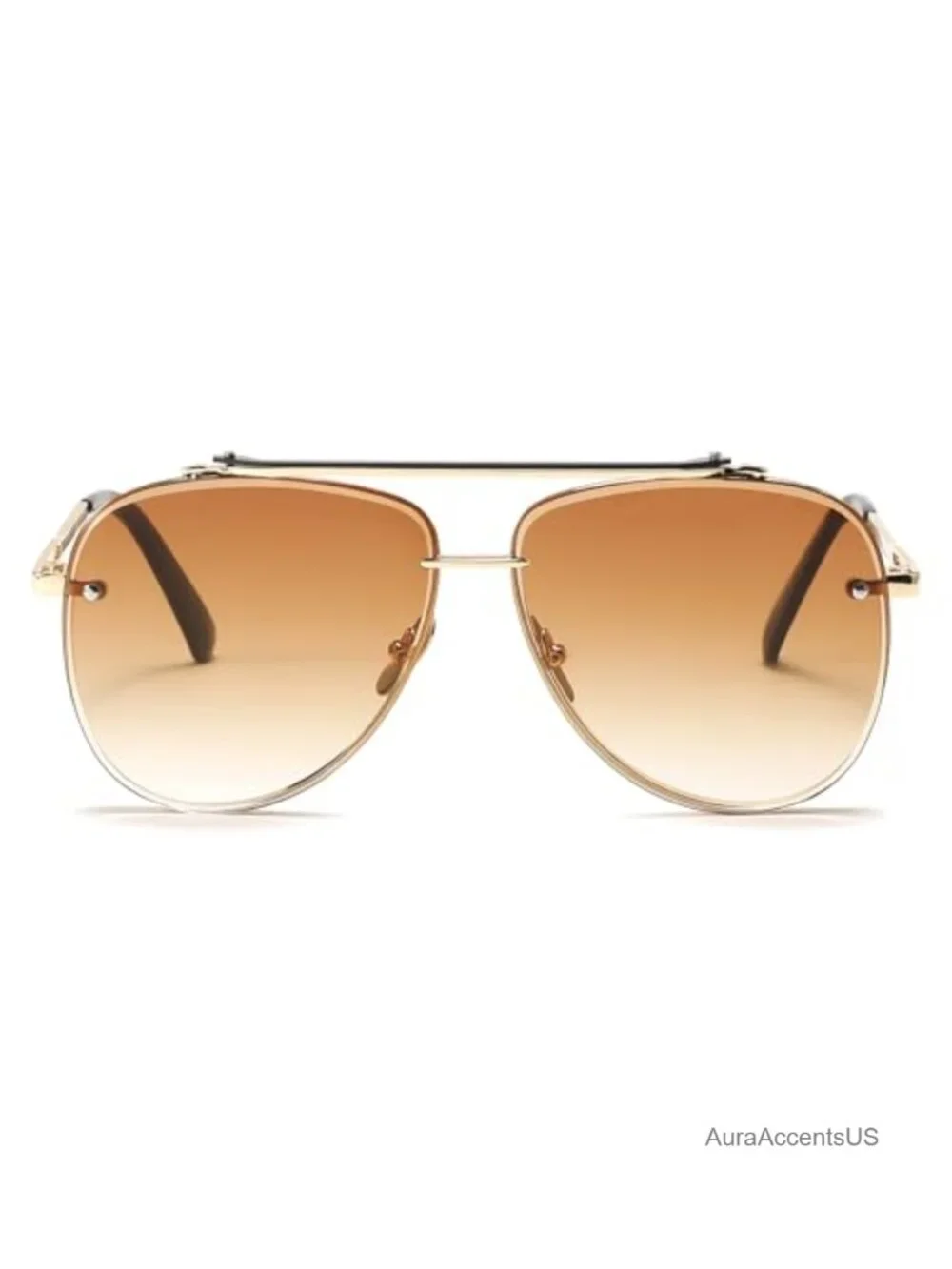 Oversized Aviator Sunglasses Metal Frame Gradient UV400 Unisex